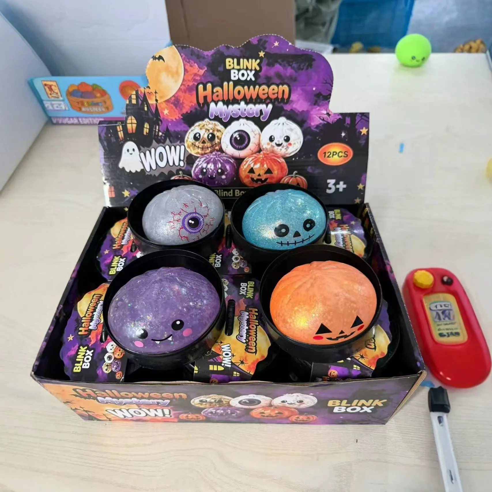 Juguete Squishy de Fantasma de Halloween Alivio del Estrés Juguete de Ventilación Bollo de Maltosa con Purpurina para Niños Adultos Regalo Fiesta Halloween