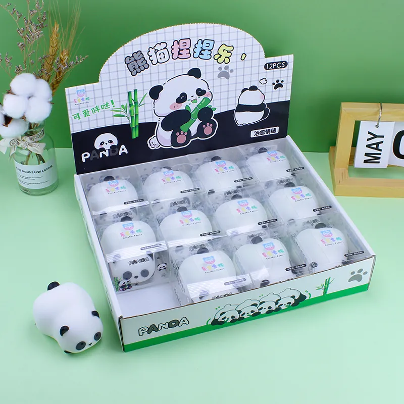 Cartoon Panda Squishy Stress Relief Toy Slow Rebound Animal Squeeze Ball For Office Home Adults Kids Healing Gift