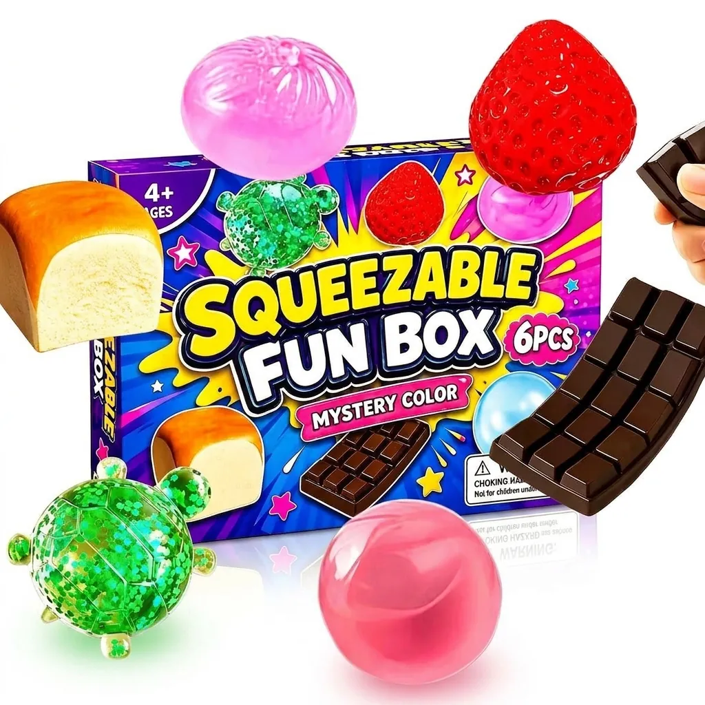 Caja Sorpresa de Juguetes para Apretar Dumpling de Silicona Juego de Juguetes Sensoriales para Aliviar el Estrés para Niños Adultos