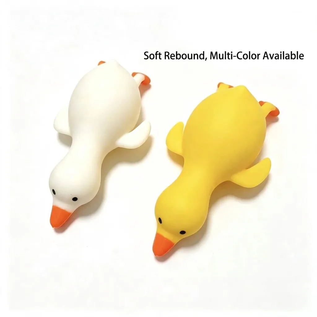 Lindo Pato Squishy Juguete Rebote Lento Suave TPR Juguete para Apretar Alivio del Estrés para Niños Adultos Decoración Pato