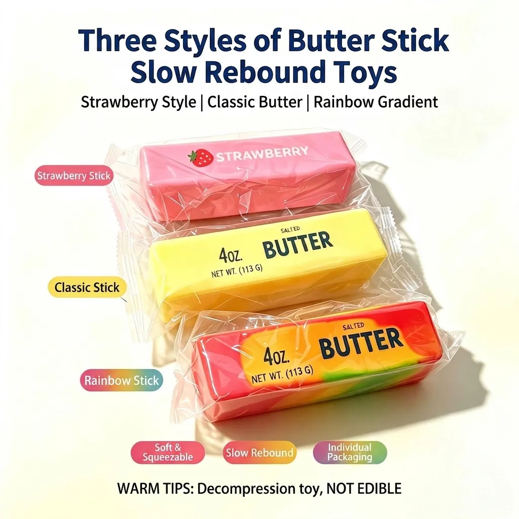 Langsamer Rückfederung Simulation Butterstick Squishy Spielzeug Stressabbau Quetschspielzeug Für Kinder Erwachsene