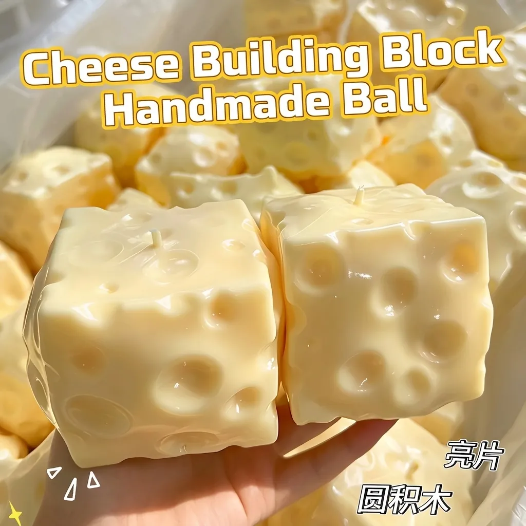 Giocattolo Squishy a Mattoncino di Formaggio Realistico TPR Morbido Rimbalzo Lento Giocattolo Antistress per Ufficio Quotidiano Regalo