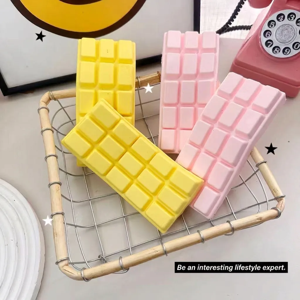 Simulation Chocolate Bar Squishy Slow Rebound Stress Relief Toy Soft PU Foam Food Shape Sensory Decompression Toy For Kids Adults