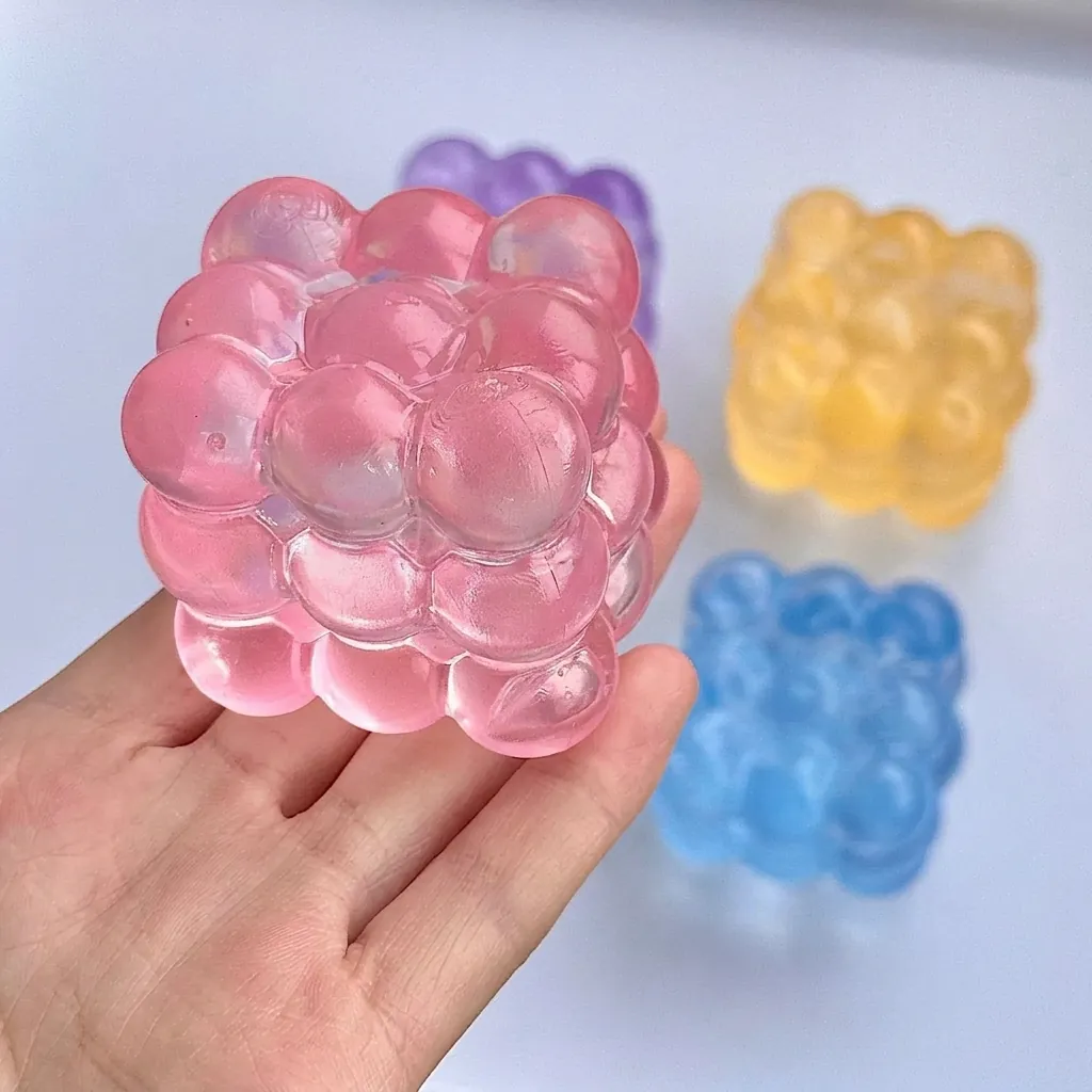 Cube Shaped Squishy Toy Soft Maltose Texture Slow Rebound Stress Relief Cube For Kids Adults Daily Squeeze Fidget Toy