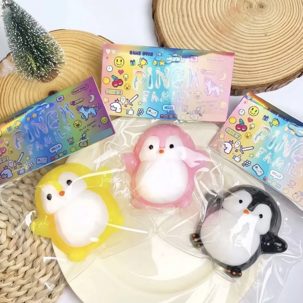 Cute Penguin Squishy Toy Slow Rebound Stress Relief Squeeze Toy Soft Plastic Animal Pet For Kids Adults Office Desk Decor