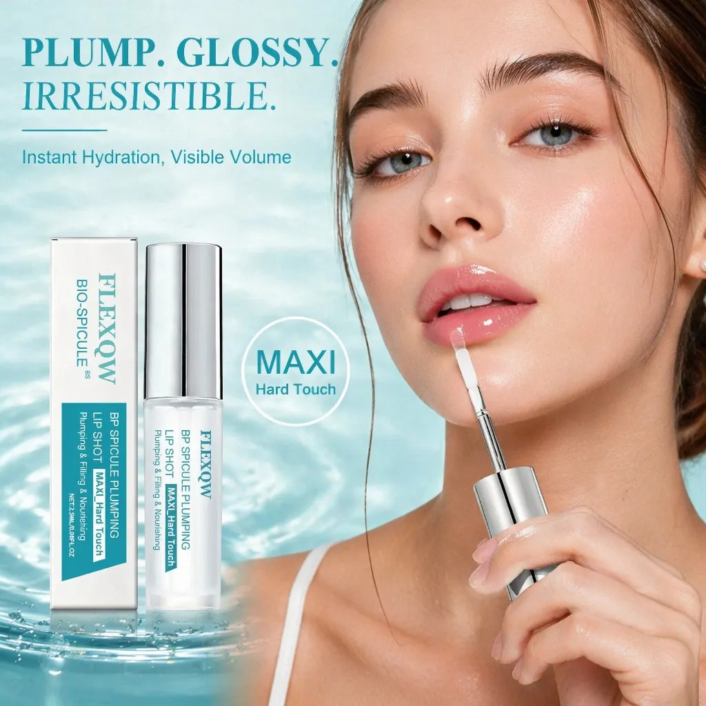 FLEXQW Plumping Lip Oil Hydrating Lip Glow Oil Moisturizing Lip Serum For Dry Lips Nourishing Clear Lip Gloss Women Lip Care