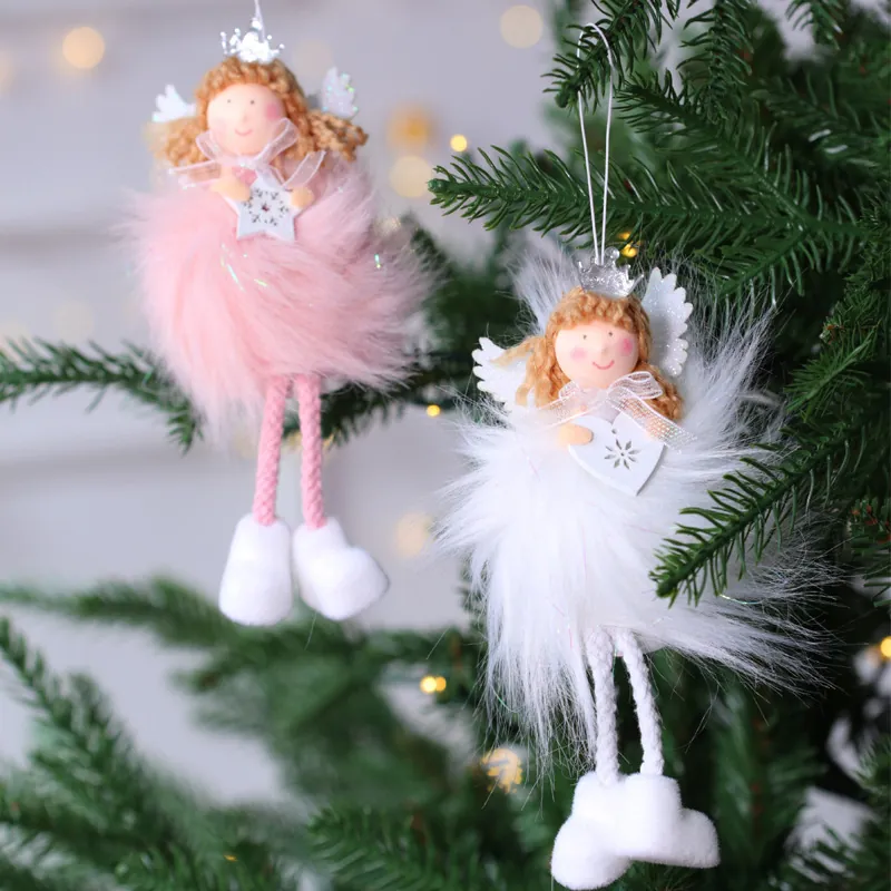 Weihnachtsengel Plüschpuppe Anhänger Süße Wichtel Schneemann Dekoration Für Weihnachtsbaum Party Zuhause Festliche Deko Geschenk