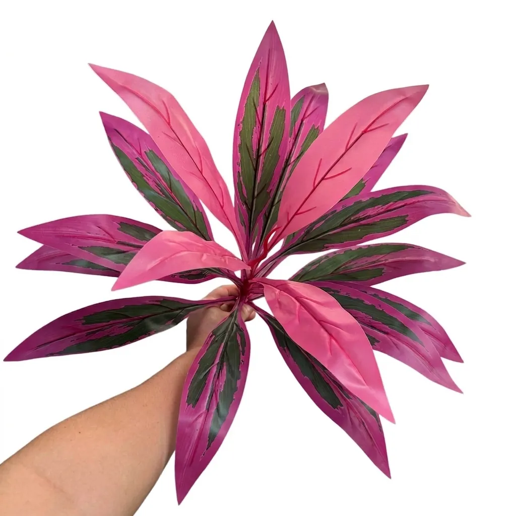 Hojas de Planta Artificial Dracaena Simulación Madera Brasileña para Paisajismo Interior Decoración Floral de Entrada