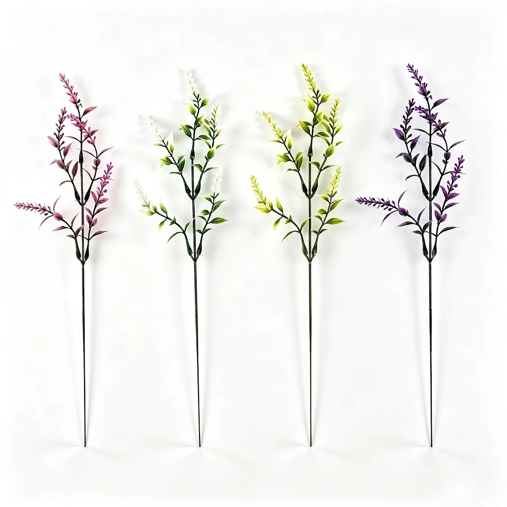 Artificial Lavender Plastic Flower Single Stem For Home Wedding Decor Flower Wall Fake Plants Garden Pastoral Style