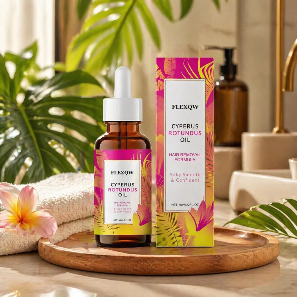 Flexqw Cyperus Rotundus Oil For Hair Removal Care Gentle Soothing Moisturizing Body Skin Care Essential Oil
