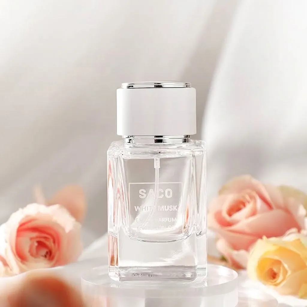 SACO Λευκός Μόσχος Eau De Parfum Για Άνδρες Και Γυναίκες 60ml Ξυλώδες Λουλουδάτο Άρωμα Μακράς Διαρκείας Κομψό Σπρέι Γυάλινο Μπουκάλι