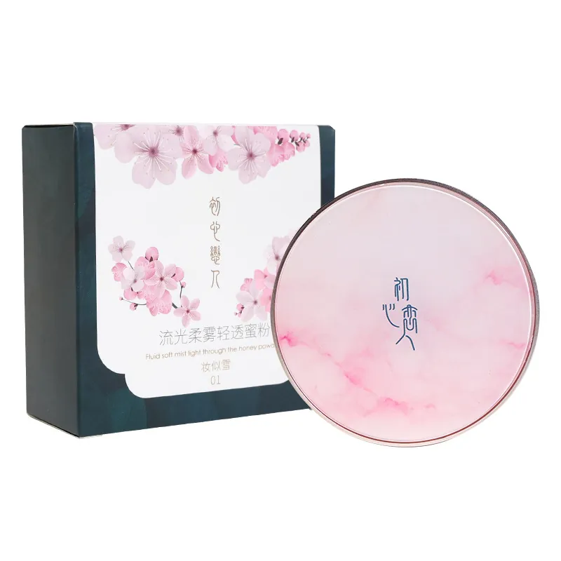 Poudre Libre Fixatrice de Maquillage Contrôle du Sébum Étanche Longue Durée avec Houppette pour Femme