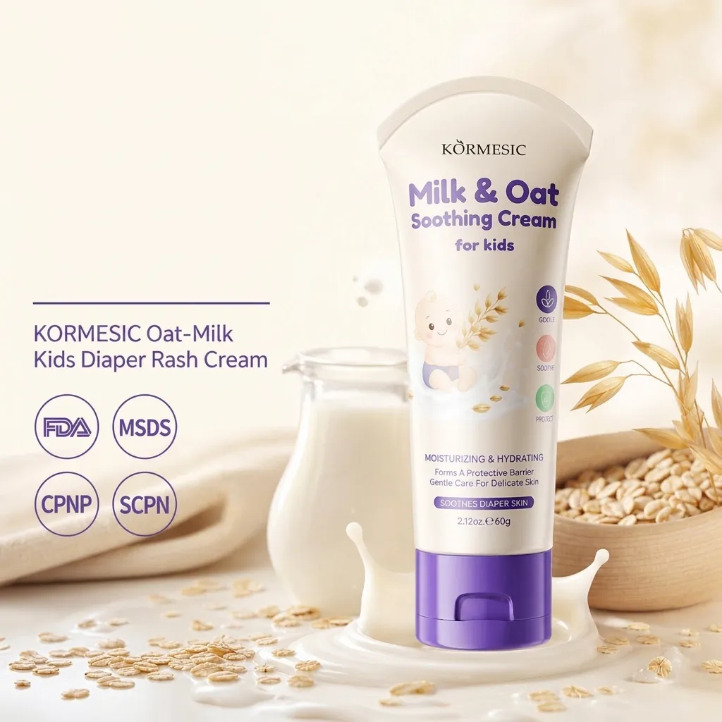 Baby Diaper Rash Cream Milk Oat Soothing Moisturizing Skin Barrier Protection Repair Cream For Kids Sensitive Skin Care