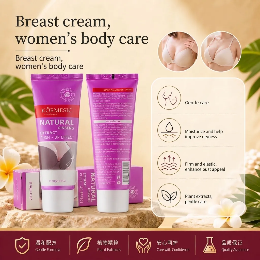 Organic Ginseng Breast Firming Cream For Women And Niacinamide Moisturizing Body Cream Lifting Skin Care Formula Beauty Routine