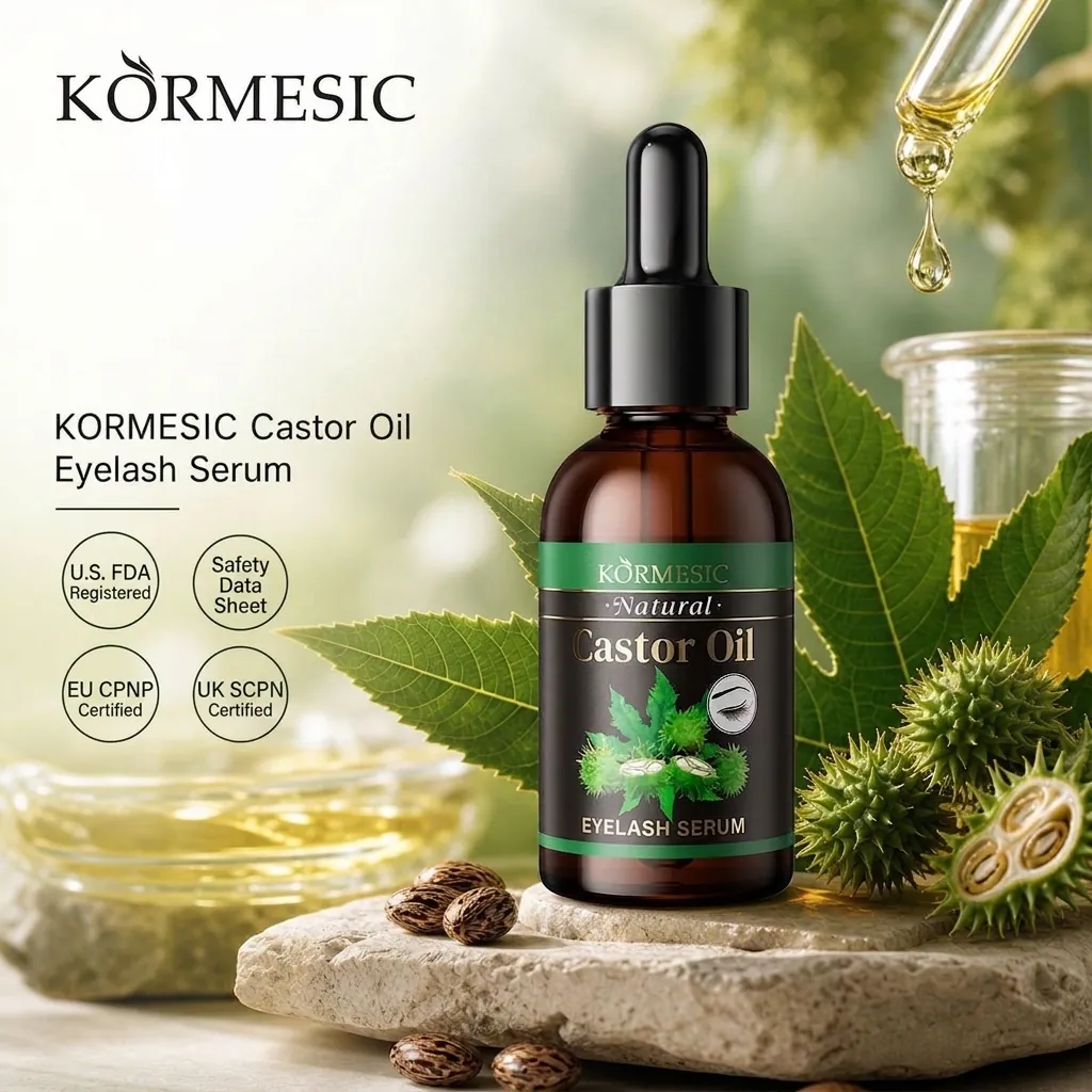 KORMESIC Natürliches Rizinusöl Wimpernserum Pflegender Wimpernverbesserer Zur Stärkung Des Wachstums Reparierendes Tägliches Augenpflegeöl