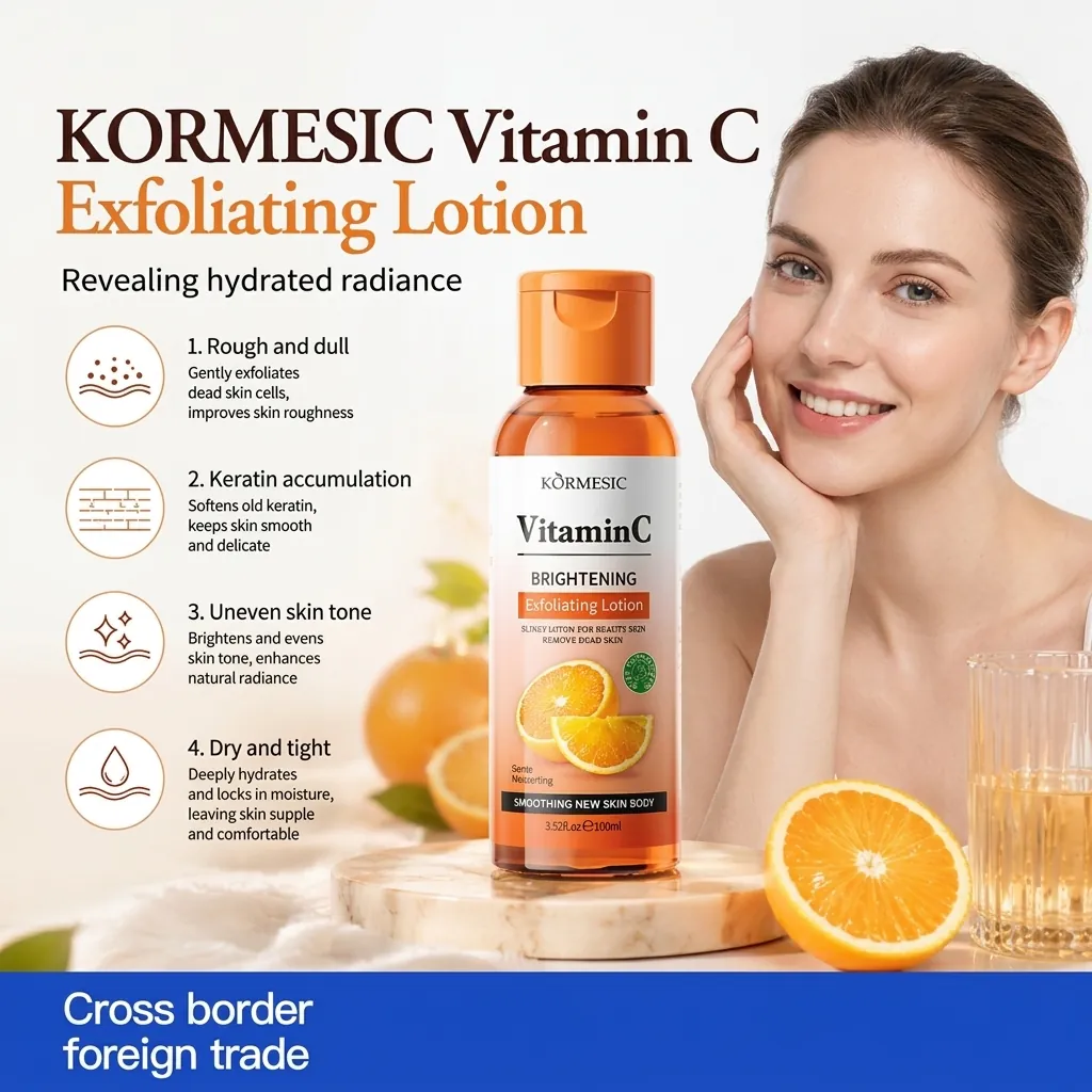 Kormesic Vitamin C Brightening Exfoliating Peel Off Lotion For Body Smoothing And Gentle Moisturizing Skincare Essential