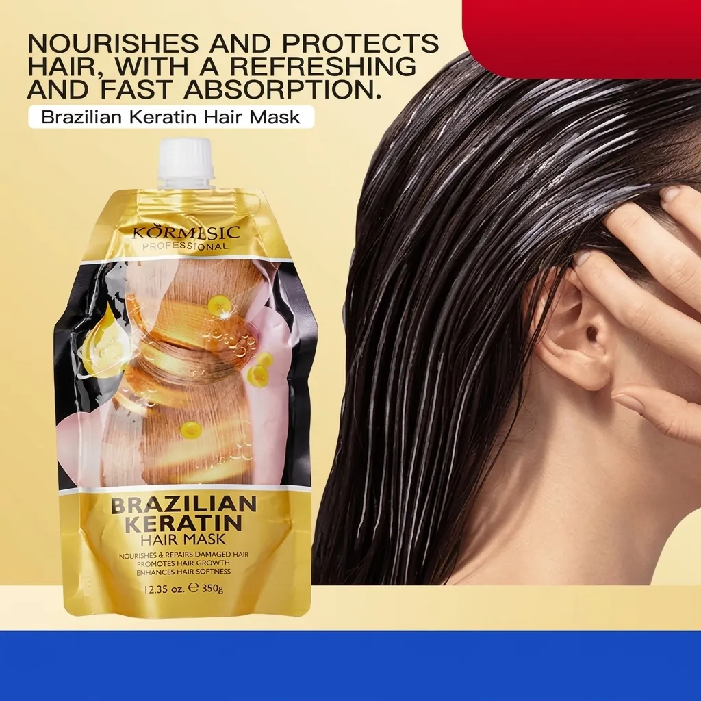 Professional Brazilian Keratin Hair Mask Deep Nourishing Collagen Protein Treatment For Damaged Dry Hair Repair Moisturizing Cream
