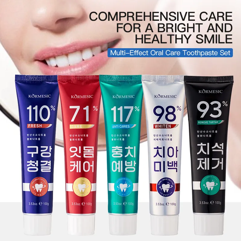 KORMESIC Deep Cleaning Oral Care Toothpaste For Adults Breath Freshening Gum Care Plaque Removal Teeth Whitening Daily Hygiene