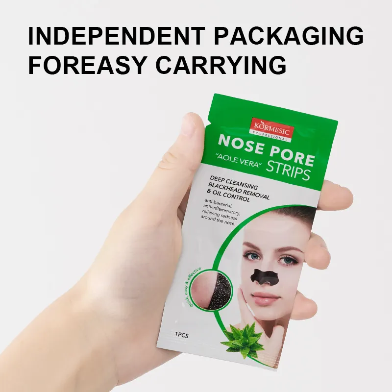 KORMESIC Tiras Para Poros De La Nariz De Limpieza Profunda Para Eliminar Puntos Negros Control De Aceite Mascarilla Lavanda Aloe Rosa Carbón De Bambú