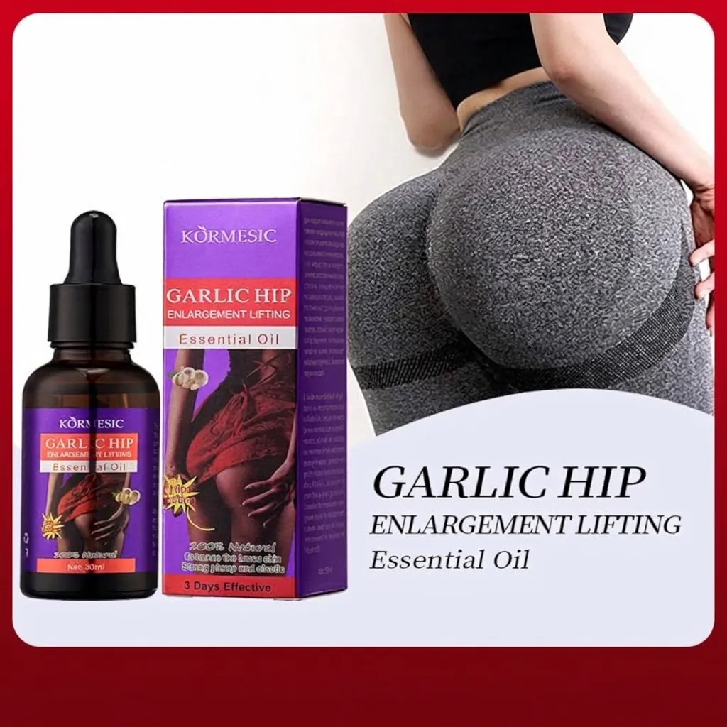 KORMESIC Garlic Hip Enlargement Lifting Essential Oil Natural Body Care Serum Firming Moisturizing Hip Plump Oil For Women