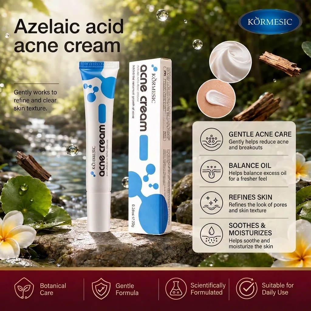 KORMESIC Azelaic Acid Acne Cream For Women Face Treatment Oil Control Repair Skin Smoothing Moisturizing Face Cream