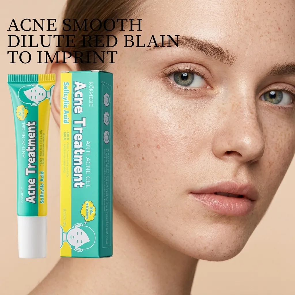 Gel de Tratamiento de Acné con Ácido Salicílico Cuidado de la Piel Facial Hidratante Eliminación de Marcas de Acné Unisex