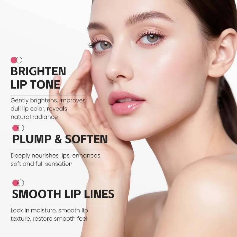 Sérum Lèvres KORMESIC 3-en-1 Saveur Mojito Pêche Baume Hydratant À la Vitamine E Repulpant Lissant Soin Quotidien Tube
