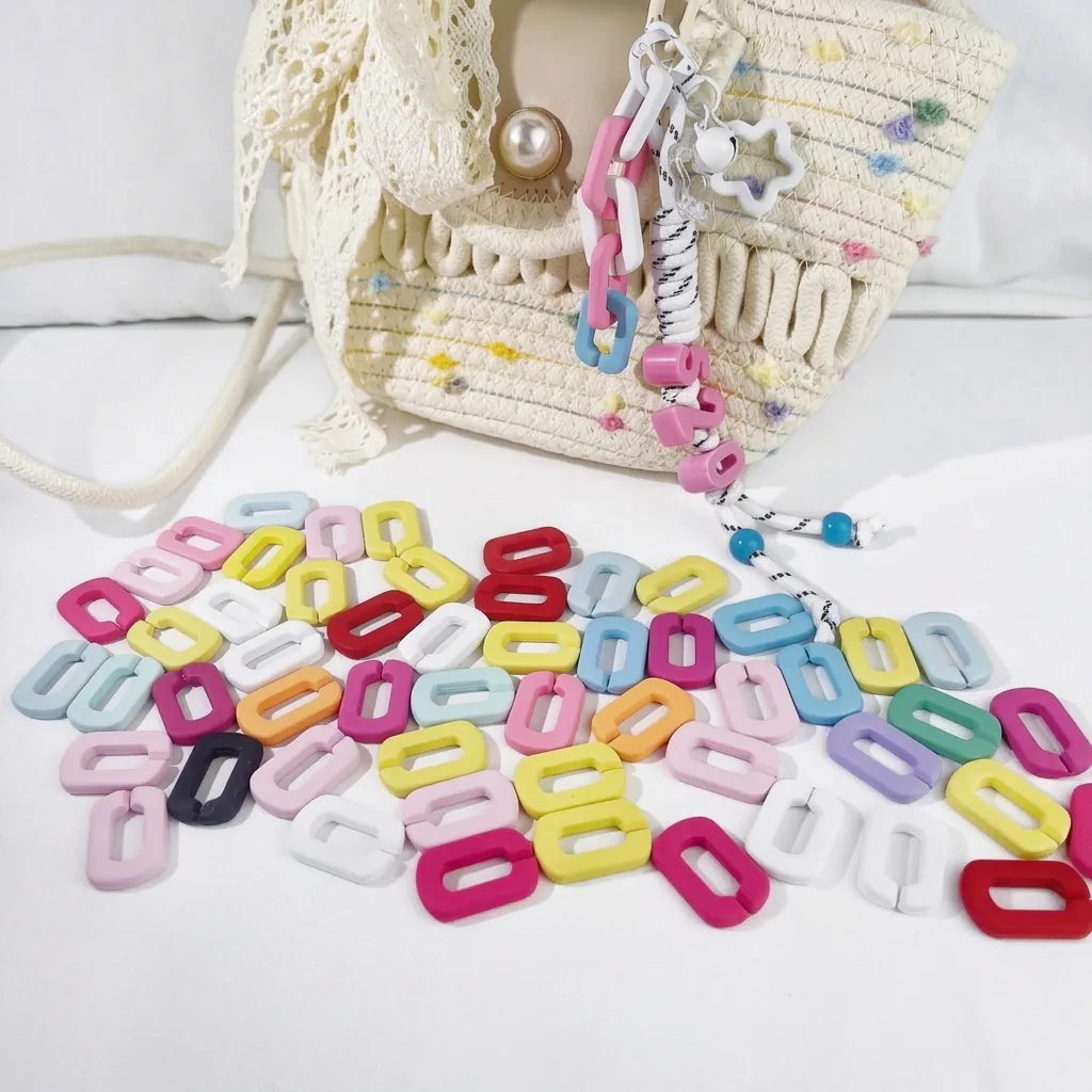 Matte Acryl U-Vormige Kettingspanning Connector Voor DIY Telefoonketting Sleutelhanger Tas Ophangen Sieraden Maken Mix Kleur