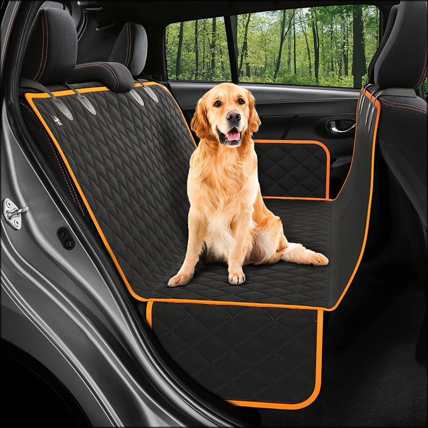 Housse De Siège Auto Pour Animaux Imperméable Tissu Oxford Durable Hamac Matelassé Pour Chien Avec Rabats Latéraux Voyage