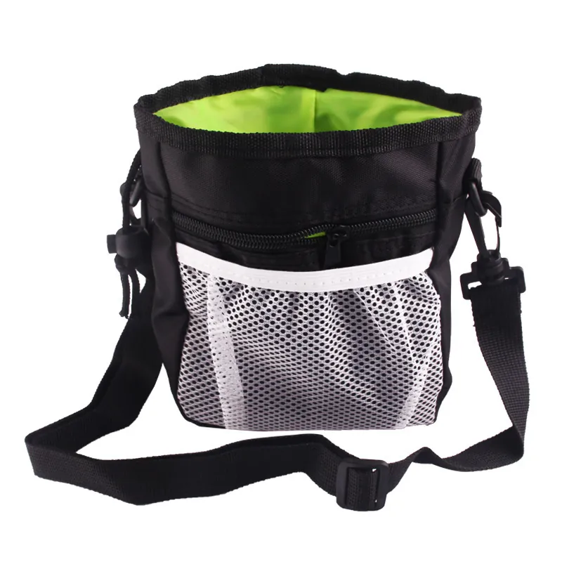 Sac à Friandises pour Animaux de Compagnie en Tissu Oxford Durable Pochette à Snack pour Chien Cordon de Serrage Extérieur Sac pour Chat Avec Bandoulière
