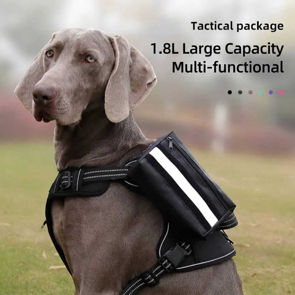 Haustier Taktischer Rucksack Große Kapazität Reflektierender Hundekotbeutelhalter Zubehör Aufbewahrungstasche Für Geschirr Outdoor