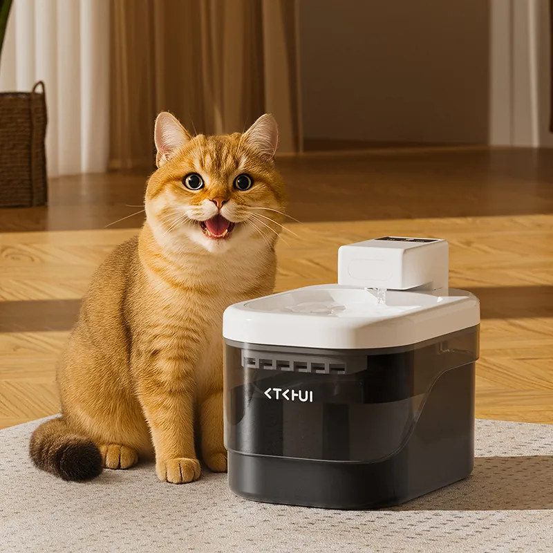 Bebedero Automático Inteligente con Sensor para Mascotas Gatos Perros Inalámbrico 2L Recargable Fuente de Agua Silenciosa Filtro
