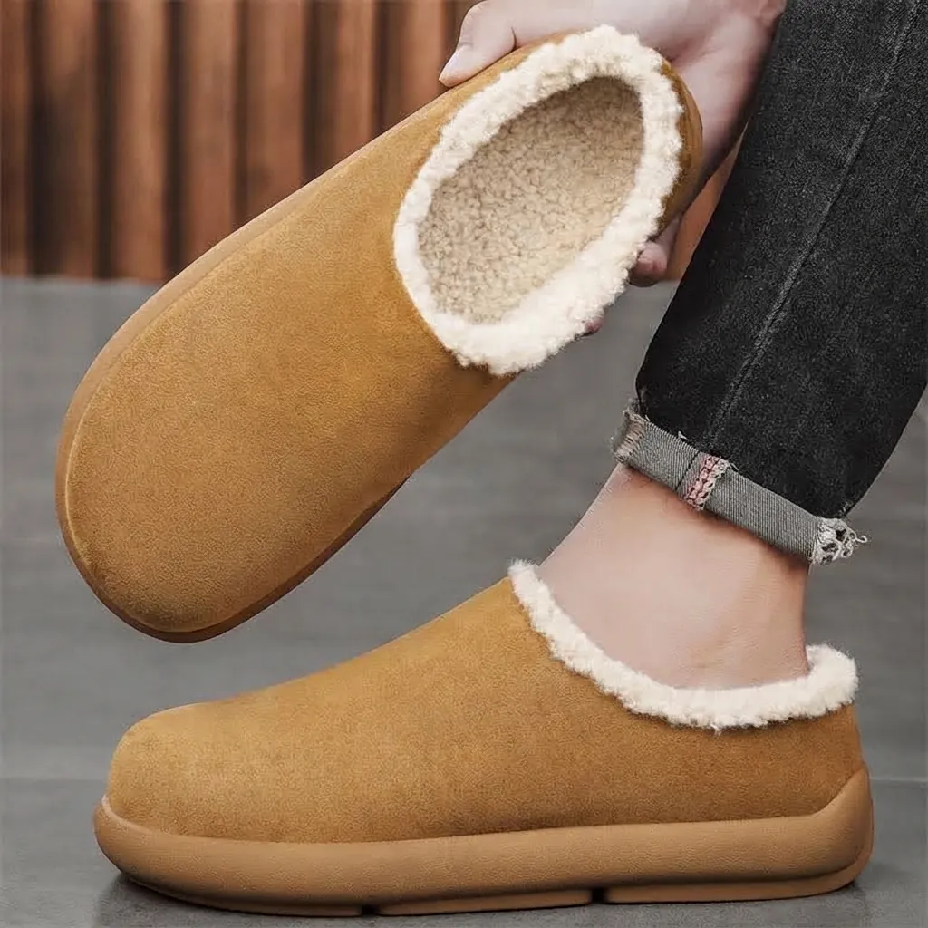 Ανδρικά Χειμερινά Σαμπό Στυλ Birkenstock Με Άνω Μέρος Nubuck Και Τεχνητή Λούτρινη Επένδυση Casual Χοντρή Σόλα Για Μέσα Και Έξω