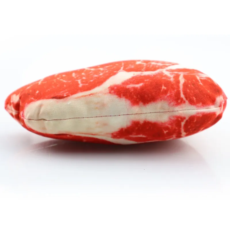 Simulation Essen Quietschendes Plüsch Haustierspielzeug Realistische Karotte Steak Schweinebauch Weiche Hunde Kauspielzeug
