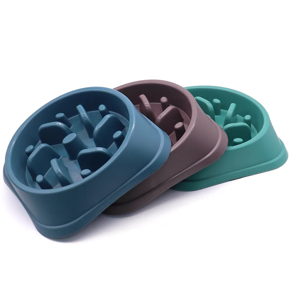 Pet Slow Feeder Bowl Anti-Choke Dog Bowl Maze Design Non-Slip PP Plastic Food Dish For Large Small Dogs Cats Indoor Tableware