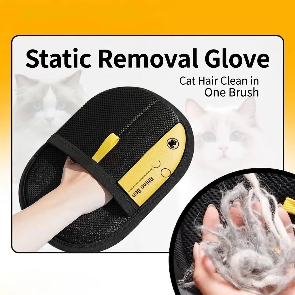 Pet Hair Remover Glove Electrostatic Fur Removal Brush For Dog Cat Grooming Massage Cleaning Tool For Sofa Furniture Carpet