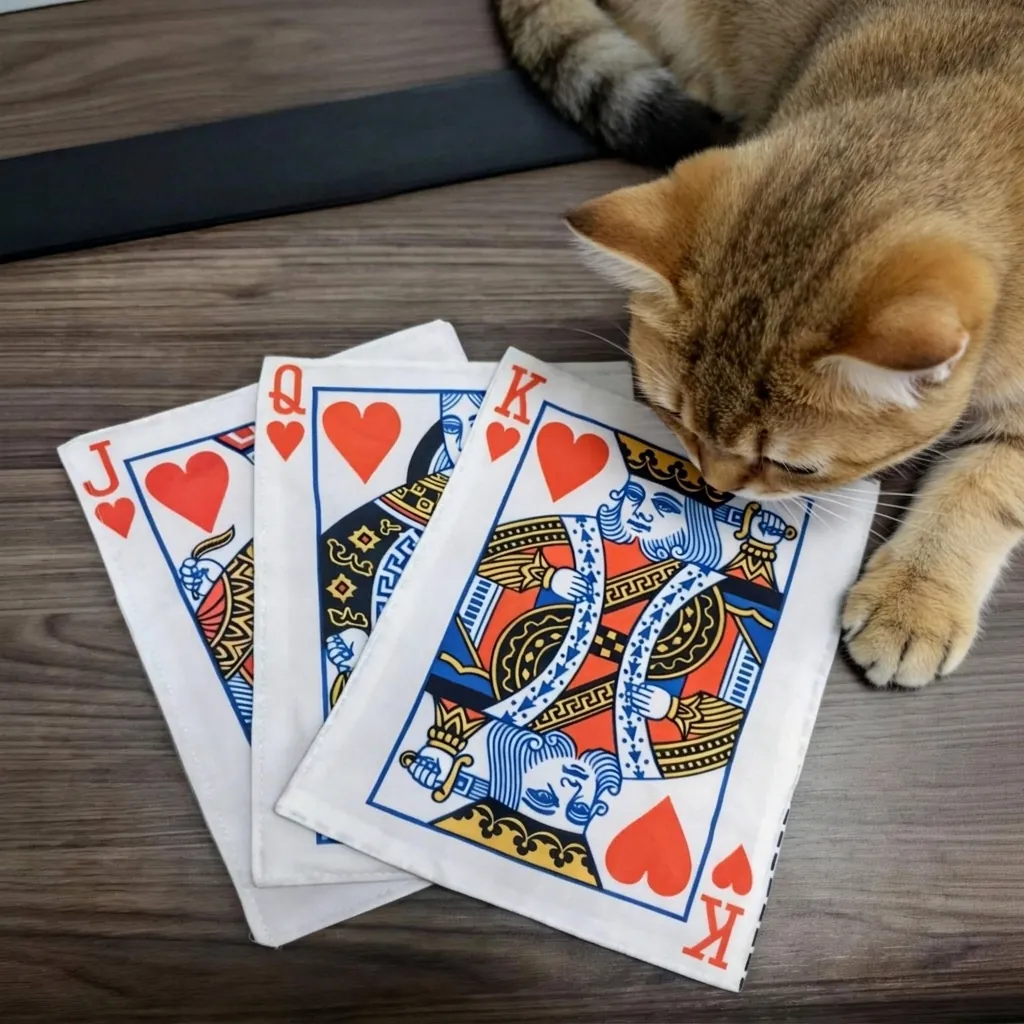 Jouet en Peluche Couinant pour Chien Papier Froissé Soulagement de l'Ennui Dentition Motifs Cartes de Poker Steak