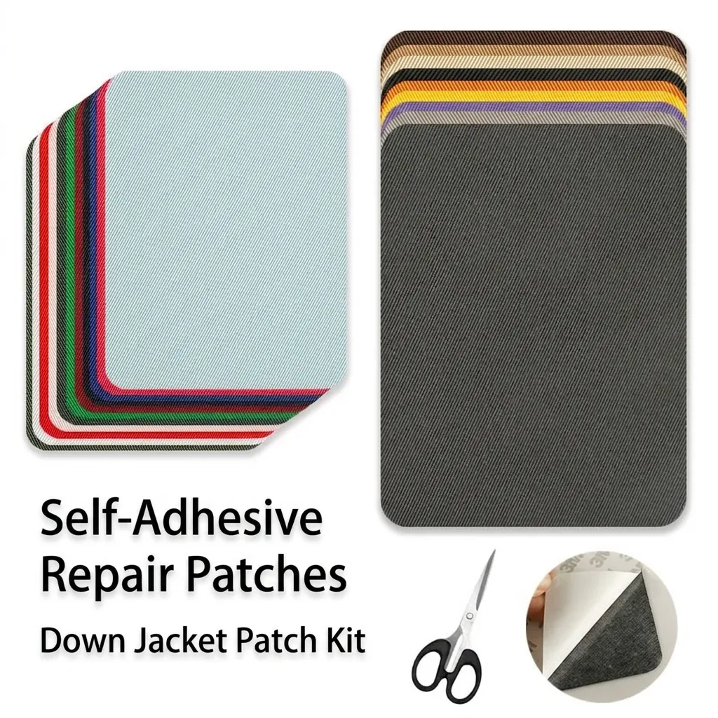 Self-Adhesive Twill Fabric Repair Patches For Clothing Elbow Knee Jeans Jacket DIY Customizable Cut Iron On Fabric Patches