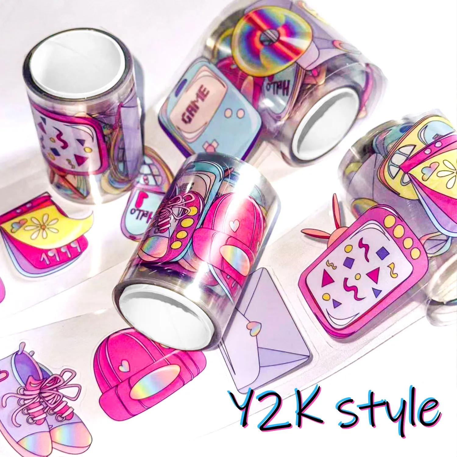 Y2K Rosa Mädchen PET Dekoratives Washi Tape Retro Cartoon Scrapbooking Zubehör Für DIY Journaling Kunst Handwerk Schreibwaren