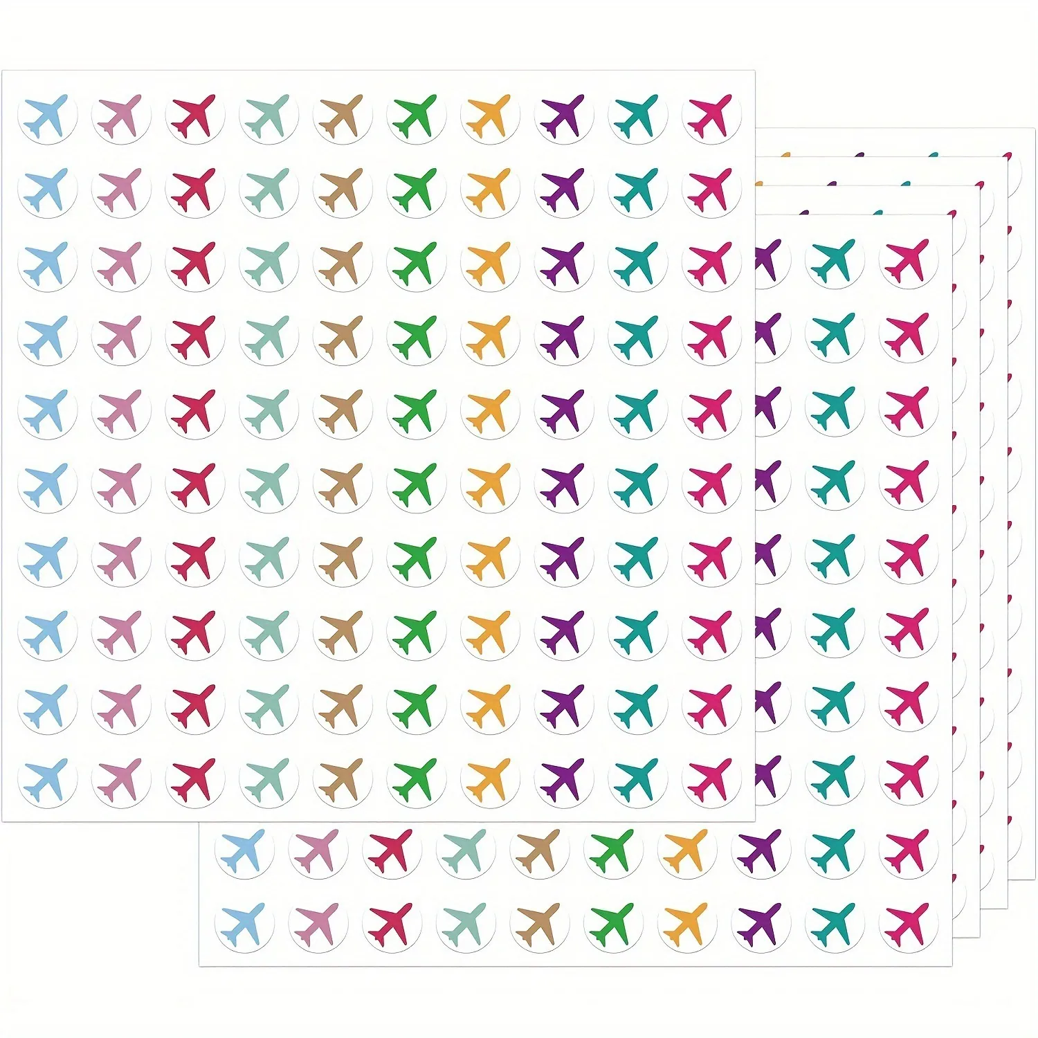 Mini Adesivi Multicolore Aereo Adesivi Rotondi Da Viaggio Per Scrapbooking Decorazione Aula Scolastica Pianificatore Giornaliero