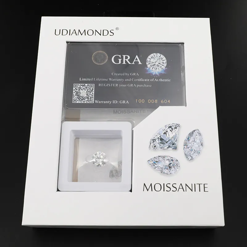 D Color Moissanite Round Brilliant Cut VVS Clarity Loose Stone GRA Certified Gemstone With Premium Gift Box Jewelry Making