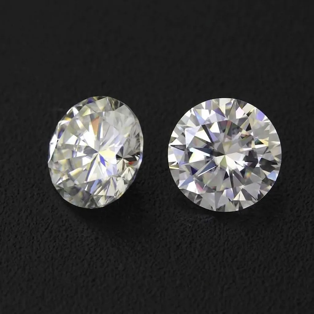 H Color Round Brilliant Cut Moissanite Loose Stone With Hearts And Arrows Cut GRA Certificate Jewelry Inlay Supply