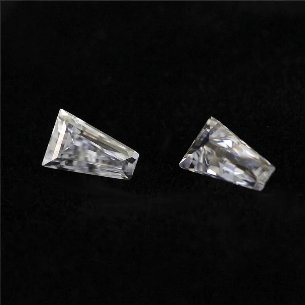 DF Color Tapered Baguette Moissanite Loose Stone Sparkling Synthetic Diamond For Hip Hop Jewelry Making Accessories