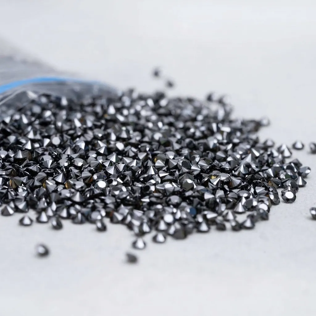Runde Schwarze Moissanit Lose Steine Melee Diamanten VVS Brillantschliff Synthetischer Moissanit Für Schmuckherstellung Ringfassung Schmuck