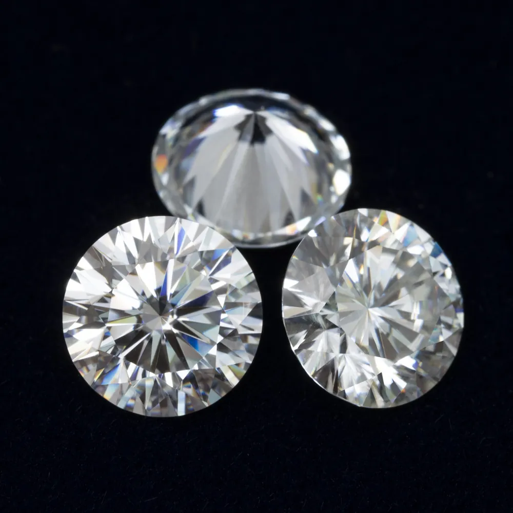 Round Moissanite Loose Stone Hearts And Arrows Cut VVS White Synthetic Diamond GRA Certificate Jewelry Inlay