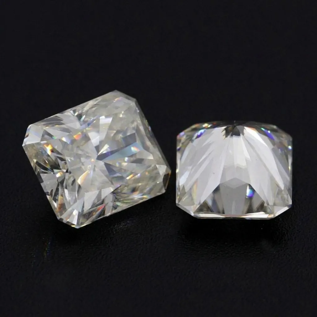 Taille Radiant Couleur GH Moissanite Pierre En Vrac Clarté VVS Gemme Cultivée En Laboratoire Certificat GRA Pour Bijoux