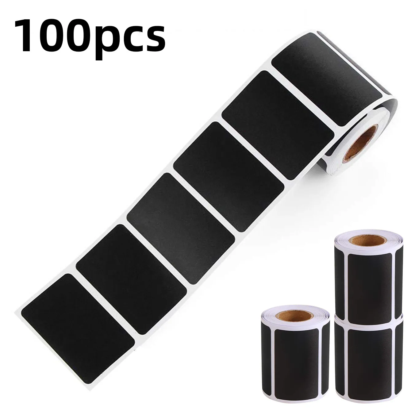 Rollo de Etiquetas de Pizarra Impermeables Pegatinas de Pizarra Removibles para Frascos de Cocina Contenedores de Despensa Etiquetas