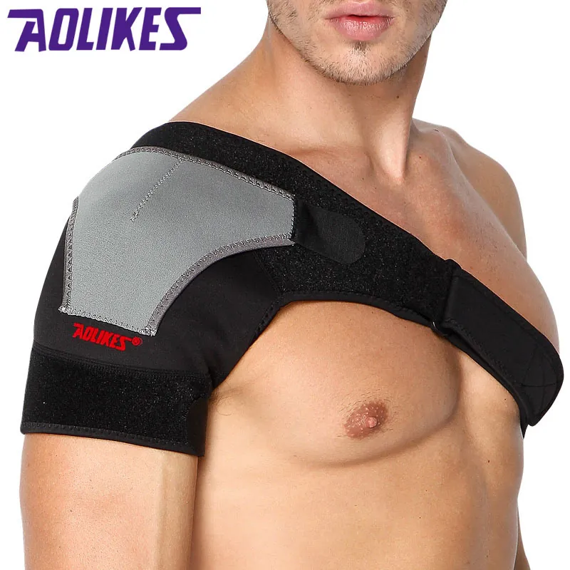 Adjustable Breathable Neoprene Shoulder Support Brace Compression Protector For Men Women Left Right Single Shoulder Injury
