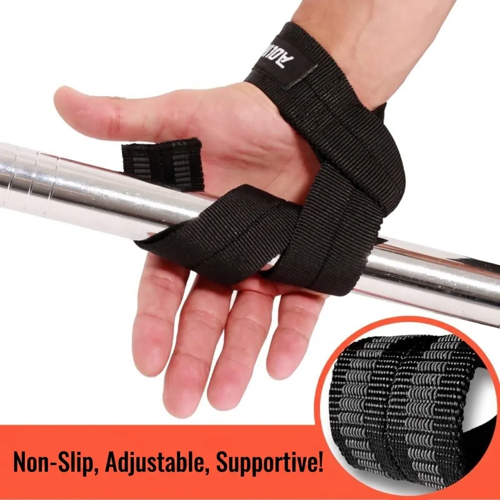 Sangles de Musculation Professionnelles Bandes de Support de Poignet Antidérapantes pour Soulevé de Terre Entraînement en Salle Force
