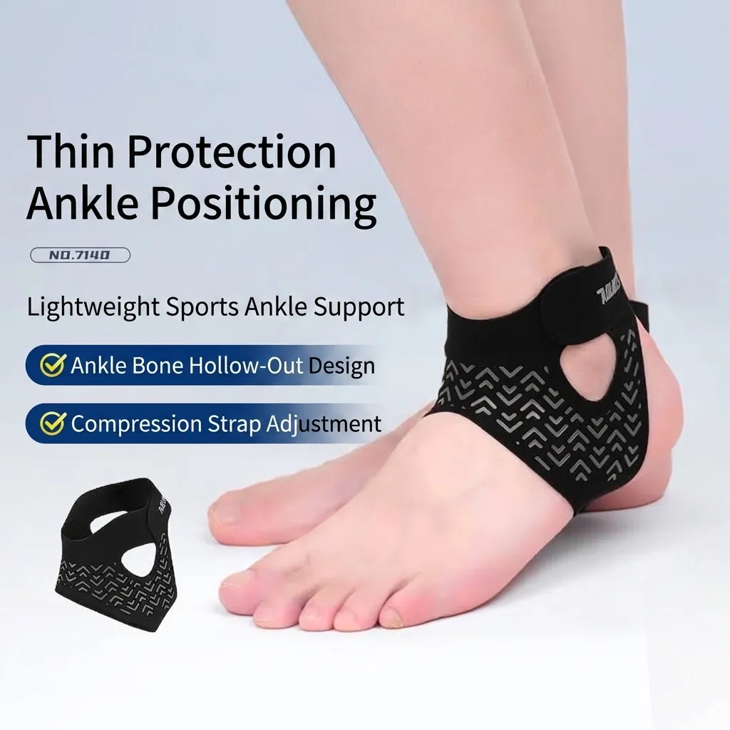 Ultra Thin Breathable Compression Ankle Support Brace For Sports Running Basketball Adjustable Elastic Nylon Ankle Guard Sleeve For Men Women